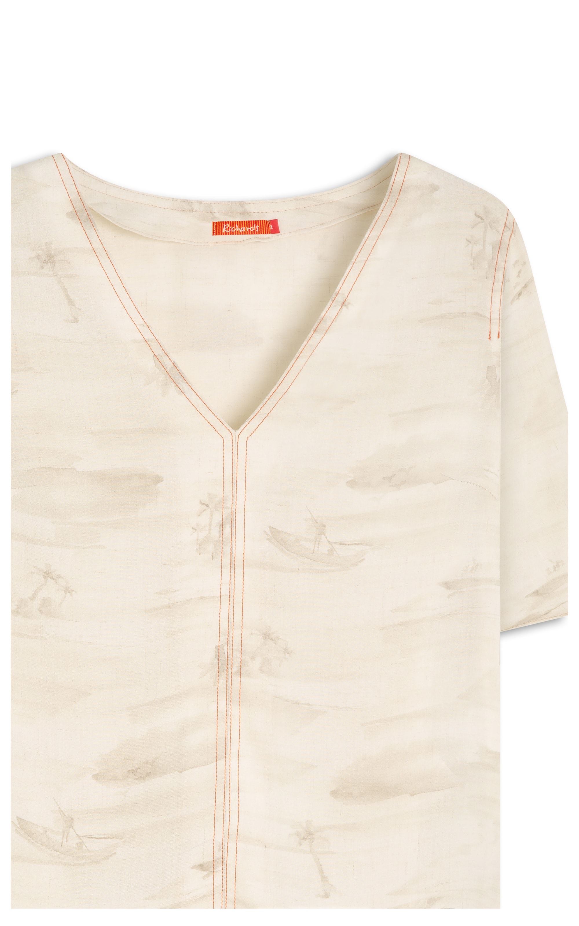 Blusa Ravena Mar Mono Linho Blend Caqui