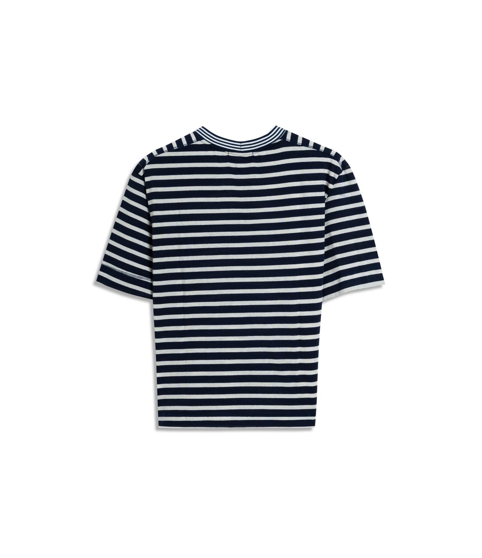 Blusa Rina Mangia Listrada Retilínea Marinho