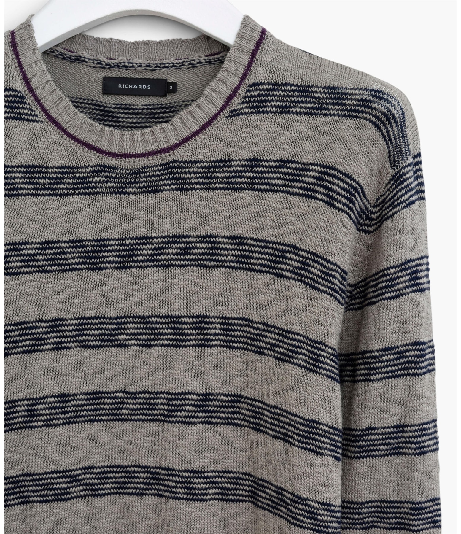 Blusa Seafaring Listrado Cinza Mescla