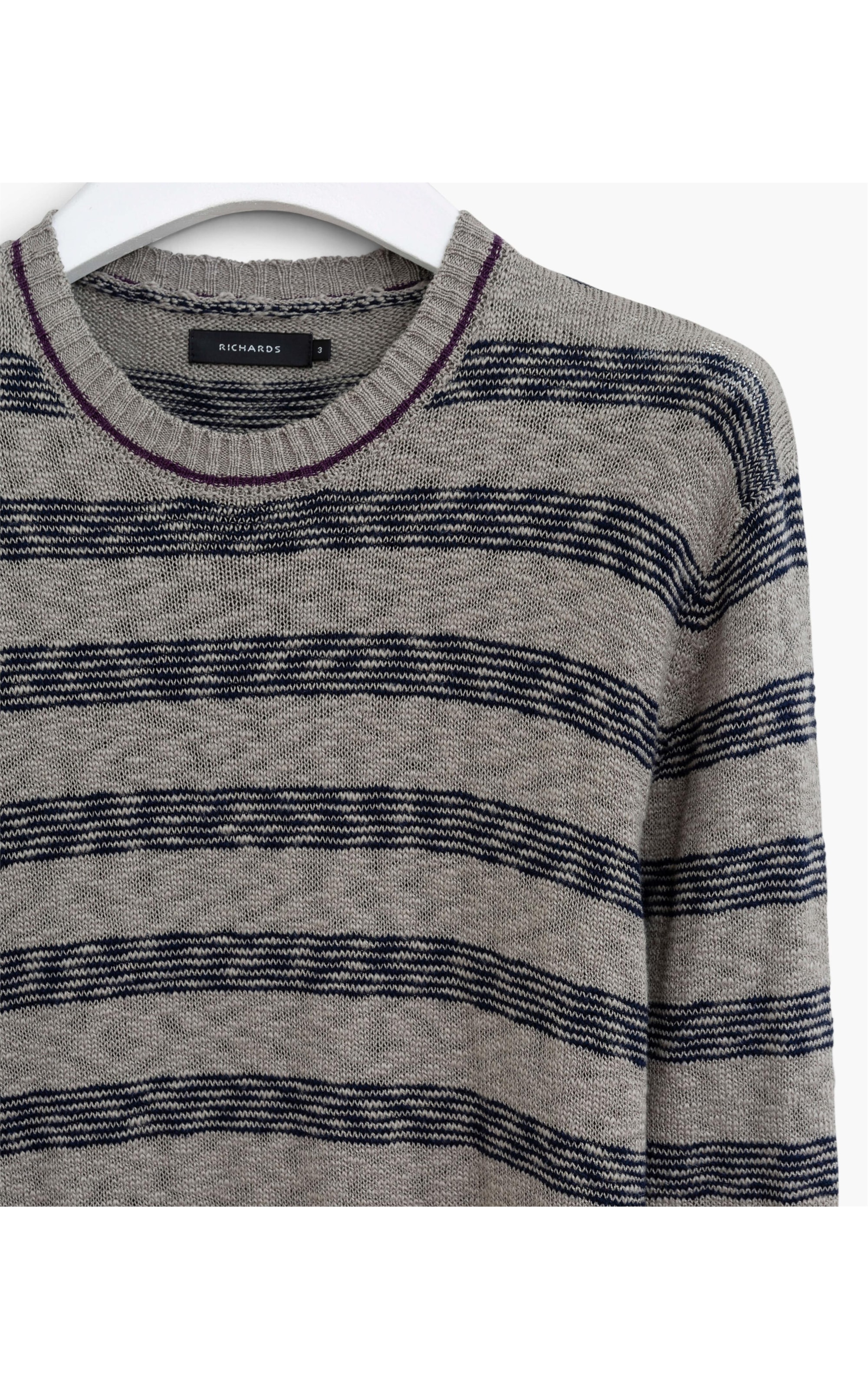 Blusa Seafaring Listrado Cinza Mescla