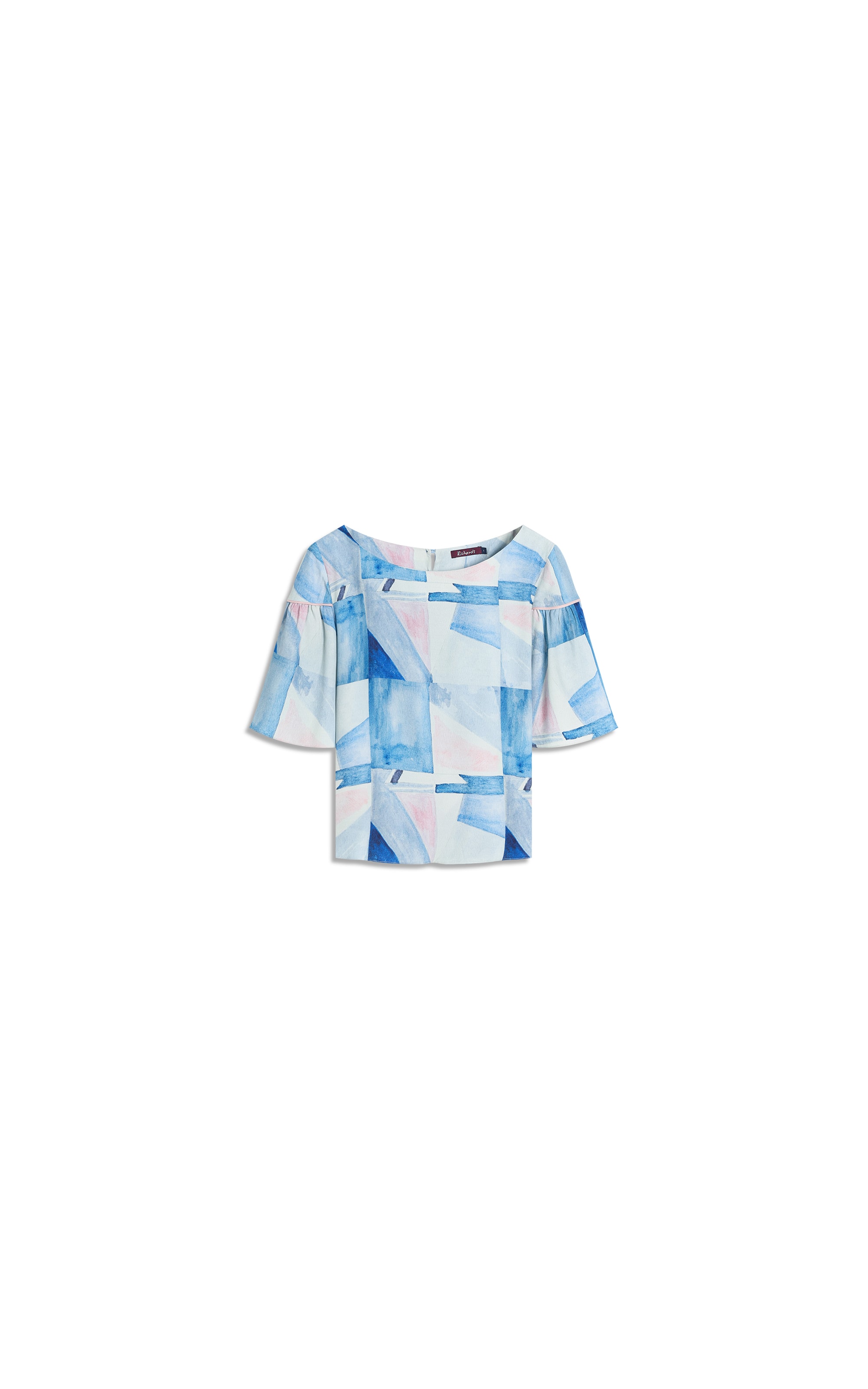 Blusa Serena Mosaico Azul Seco