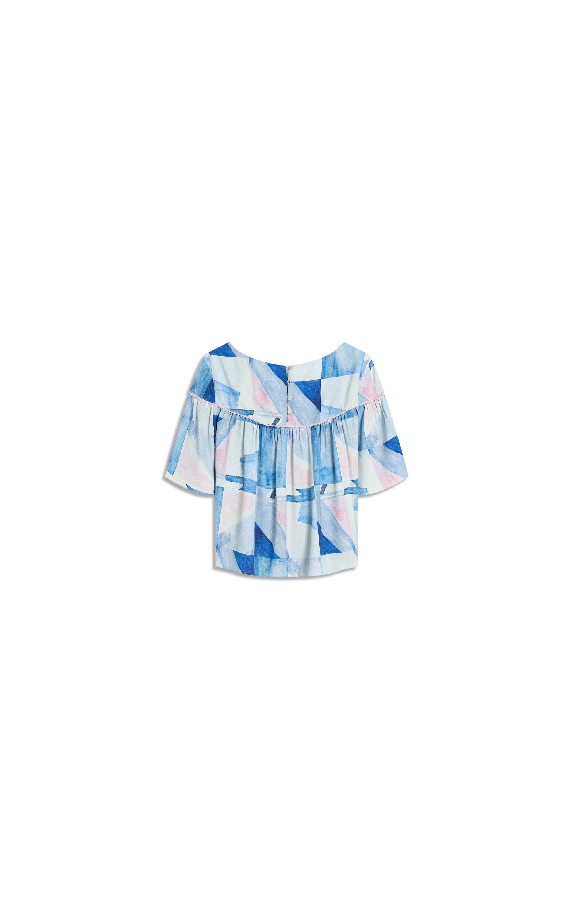 Blusa Serena Mosaico Azul Seco