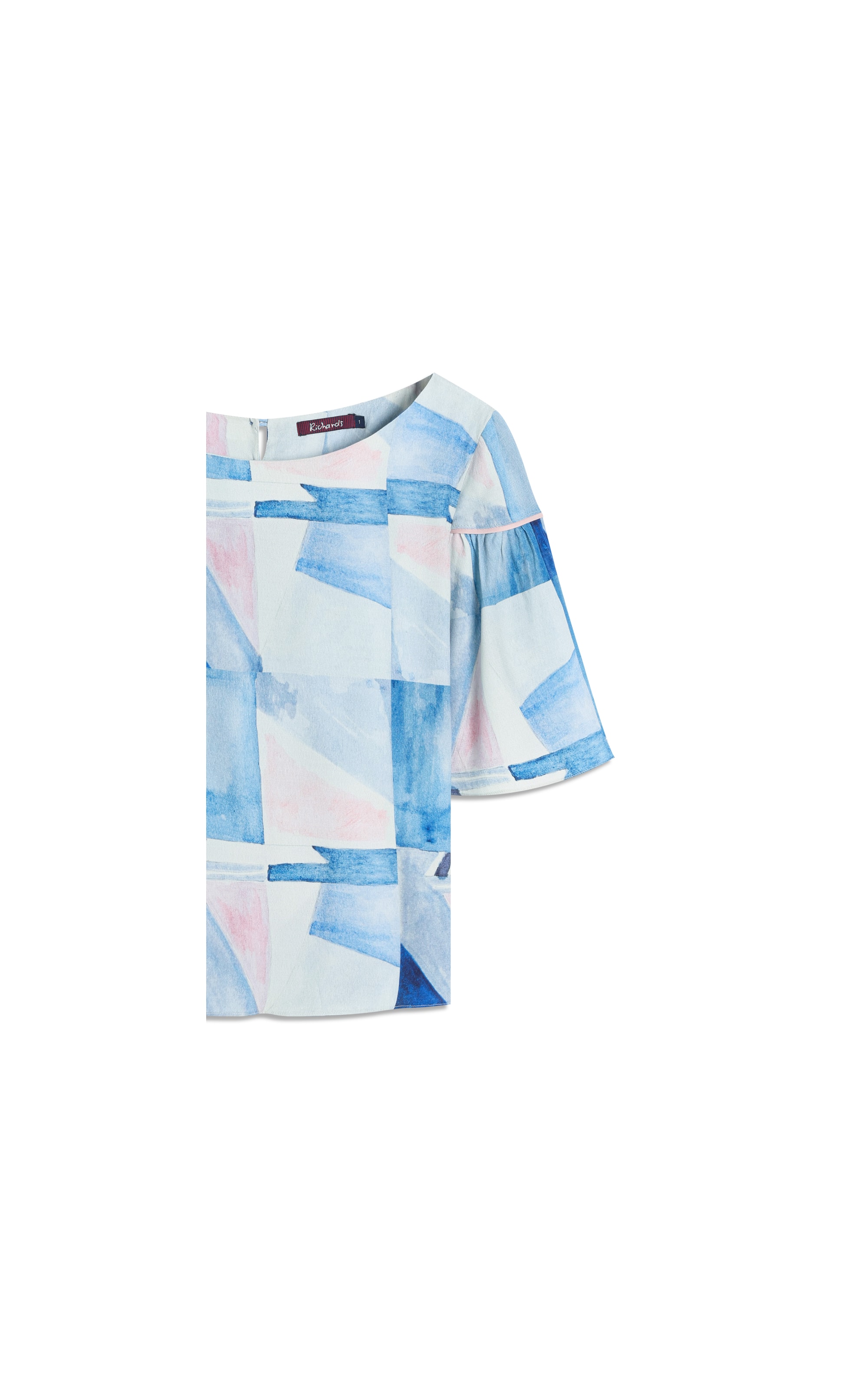 Blusa Serena Mosaico Azul Seco