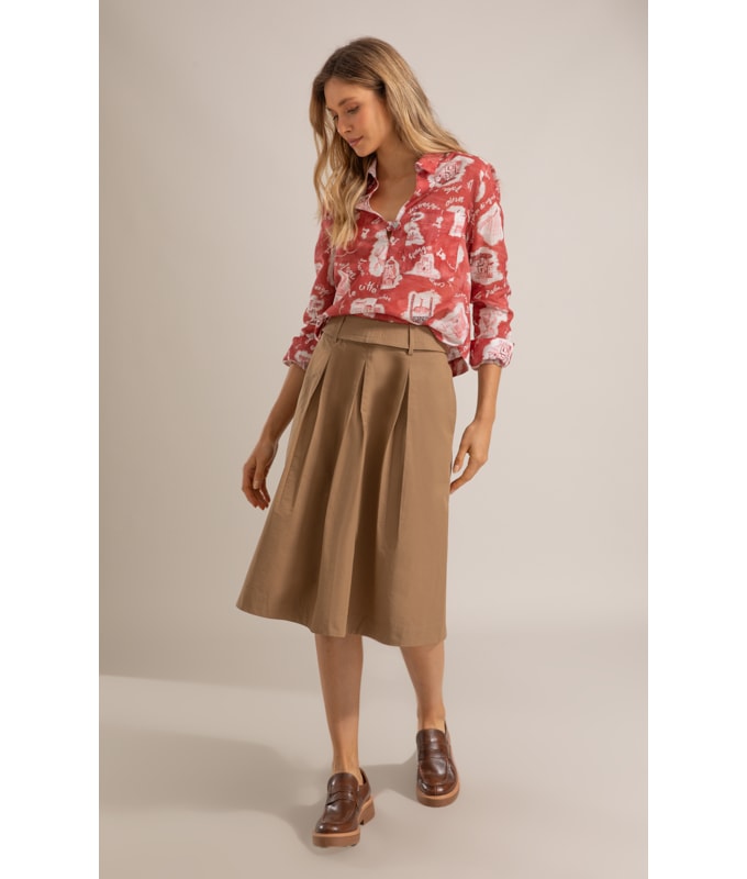 Blusa Sicilia Viaggio Algodao Vermelho