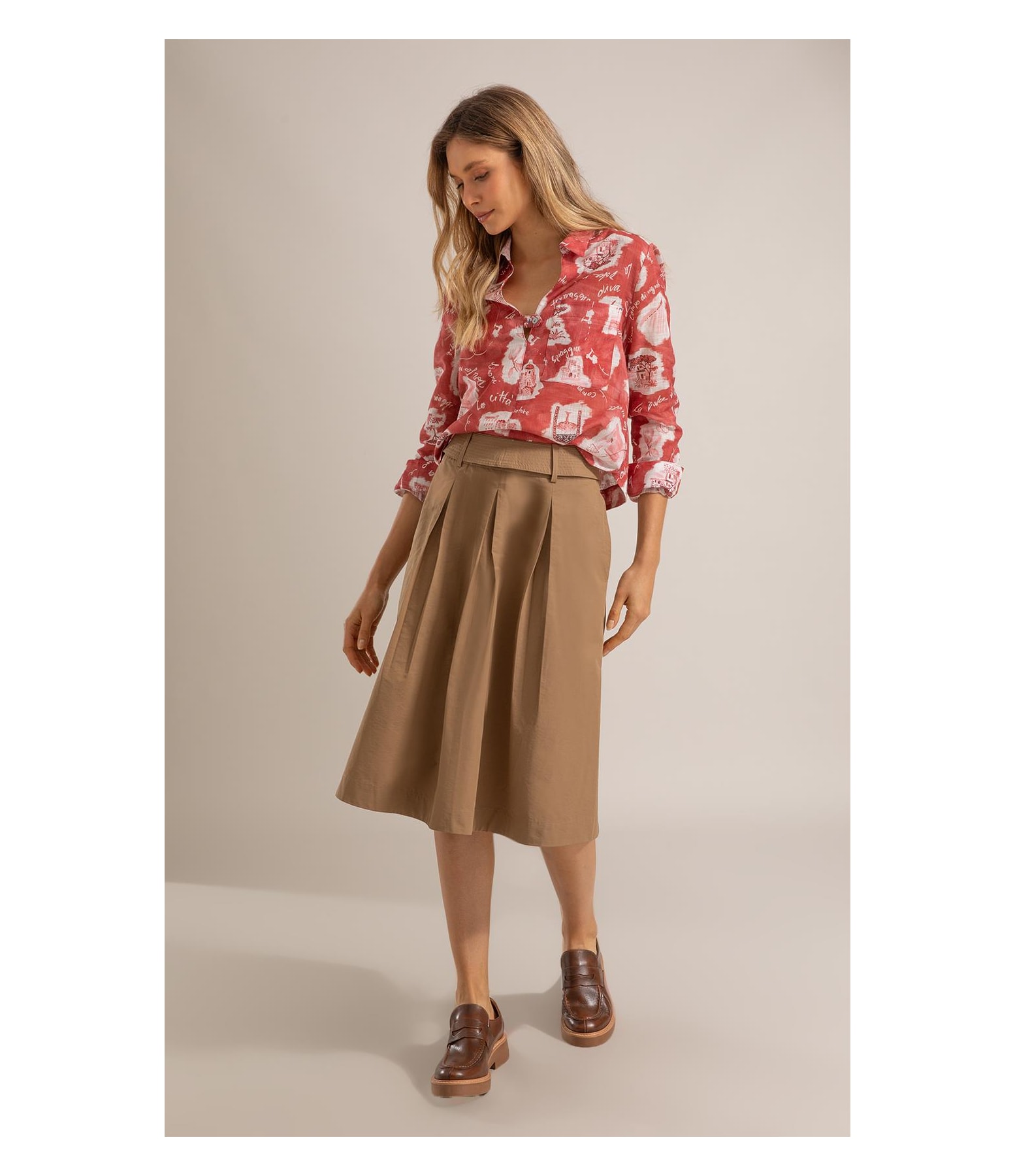 Blusa Sicilia Viaggio Algodao Vermelho