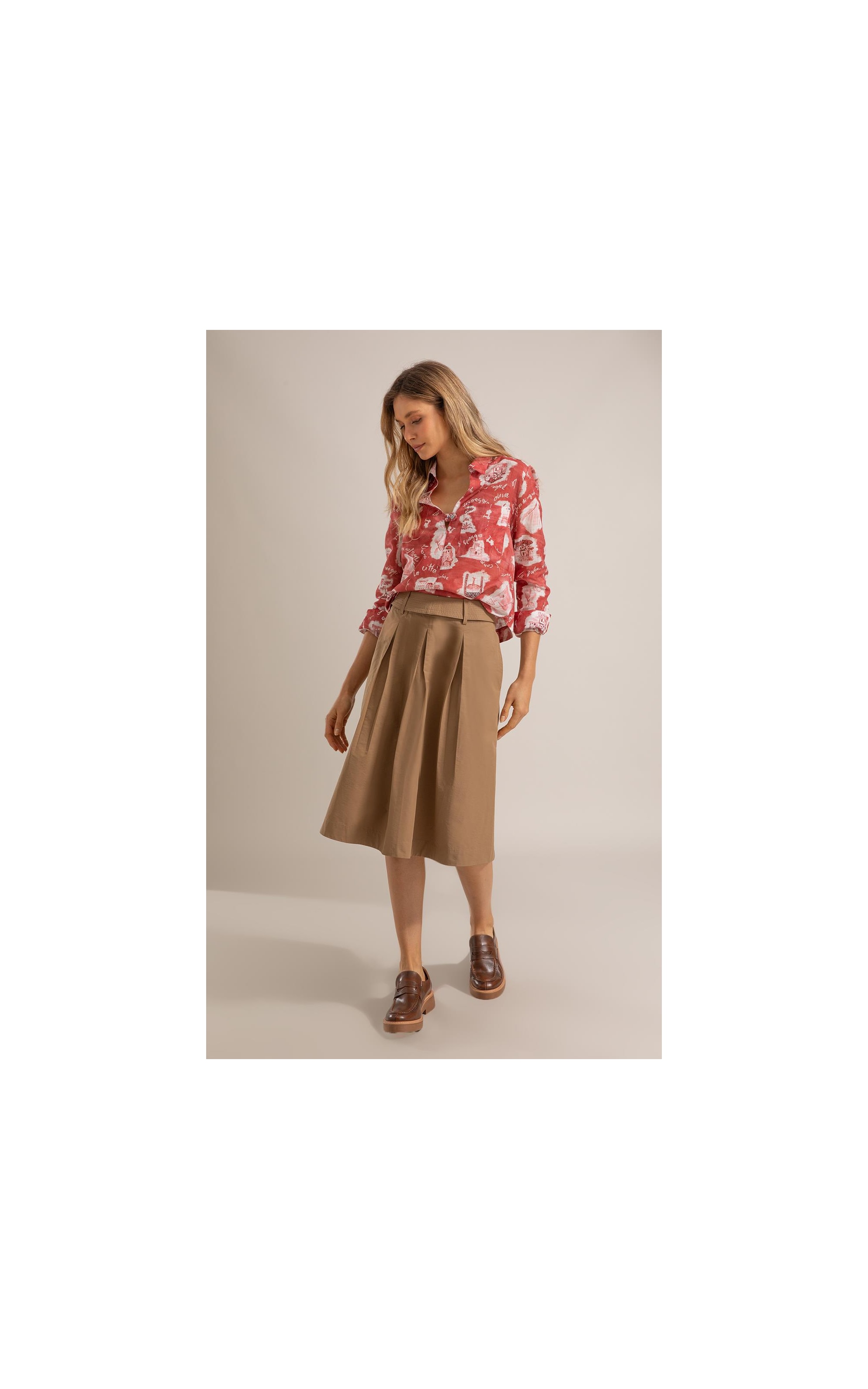 Blusa Sicilia Viaggio Algodao Vermelho