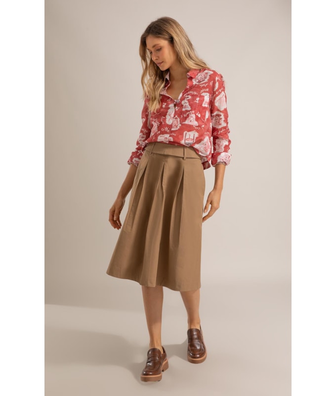 Blusa Sicilia Viaggio Algodao Vermelho