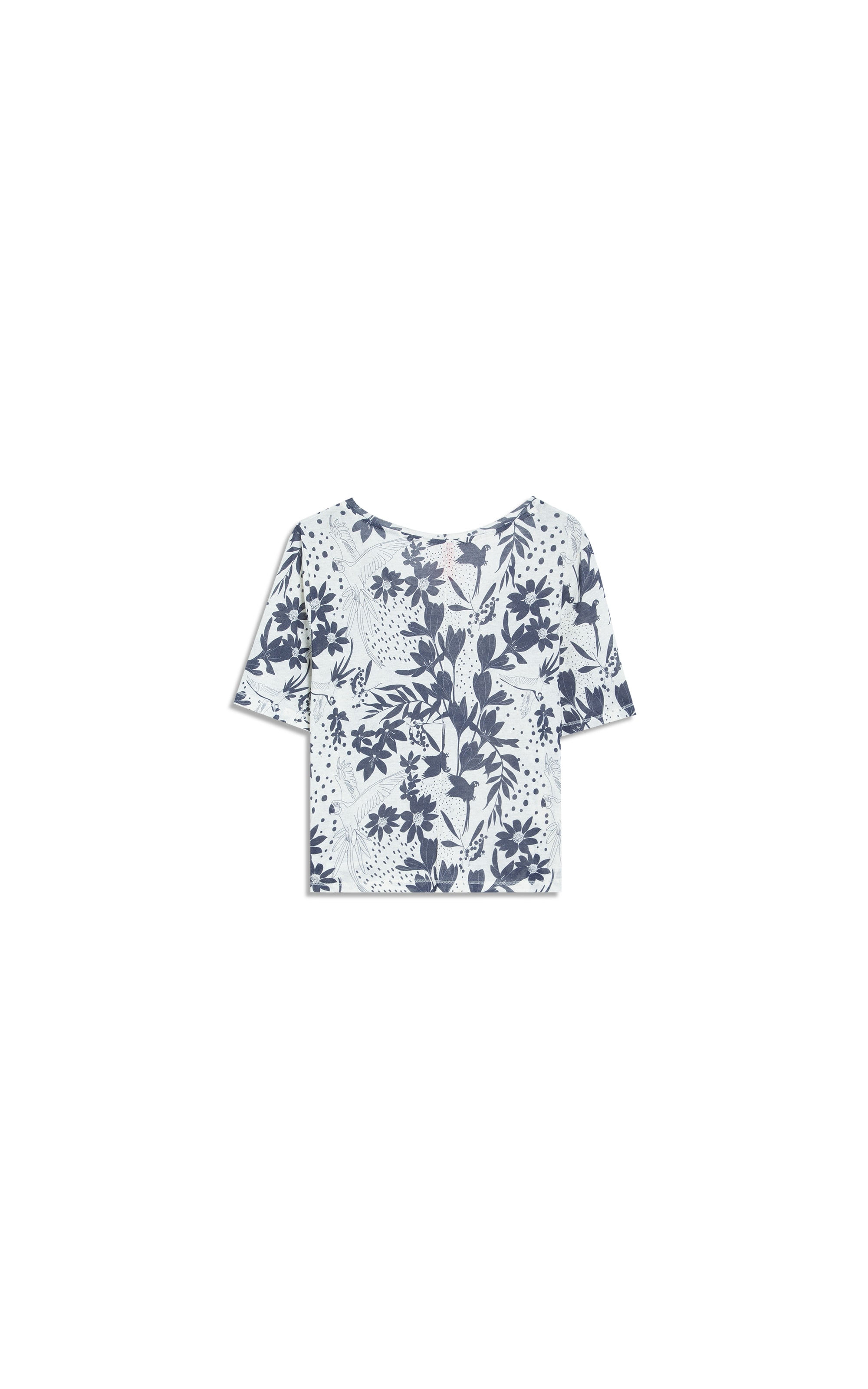 Blusa Siena Estampa Arara Lb Marinho