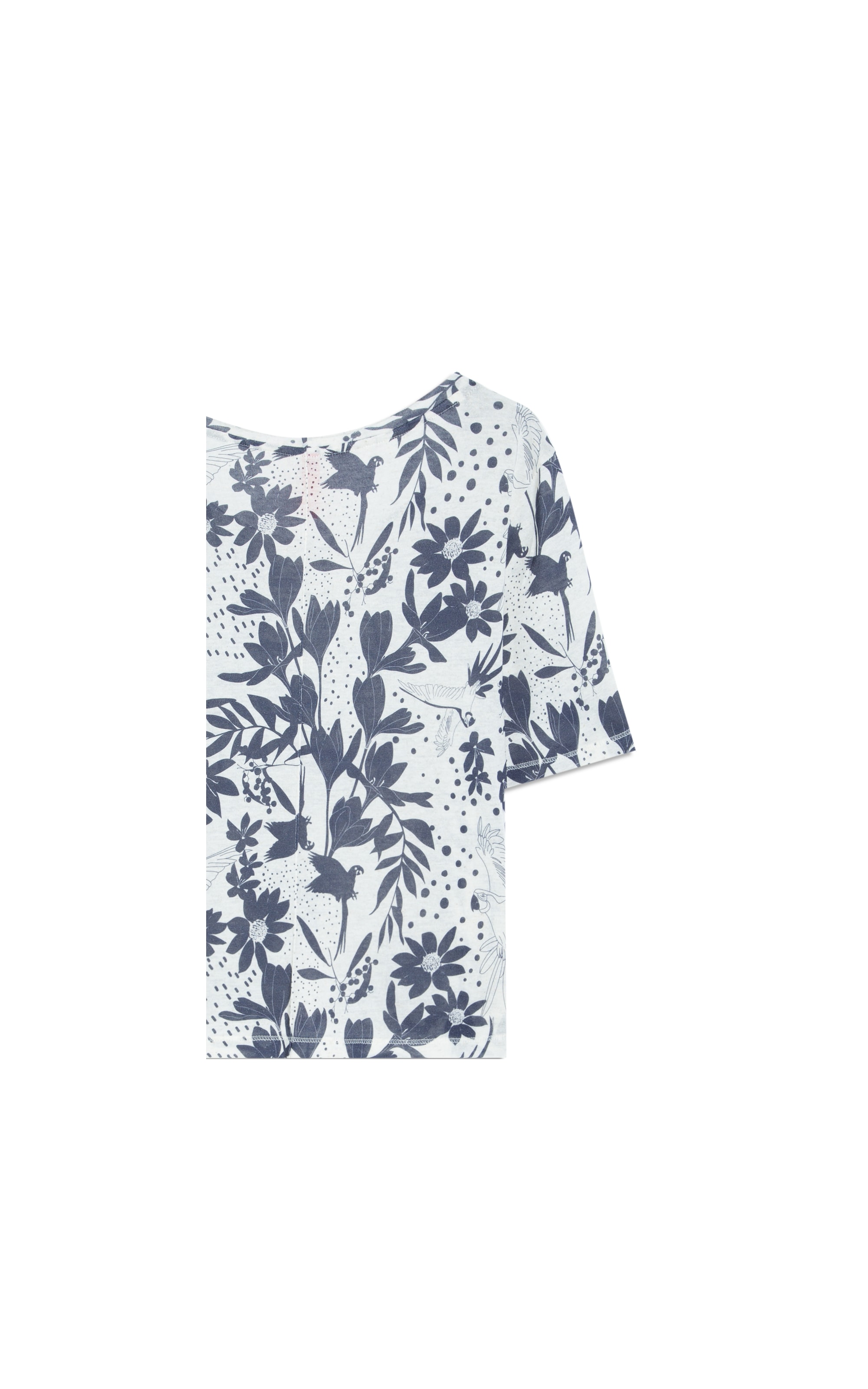 Blusa Siena Estampa Arara Lb Marinho