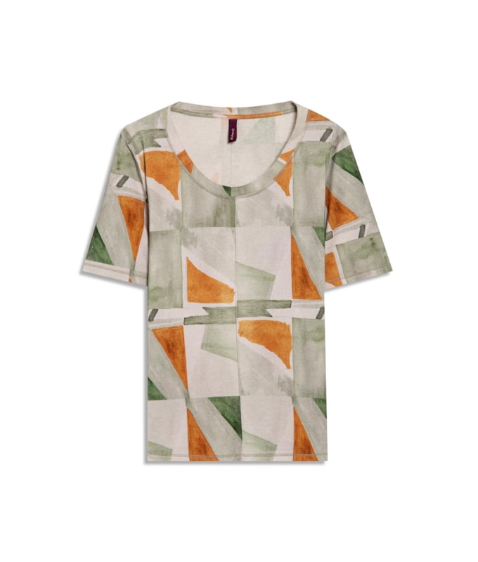 Blusa Siena Estampa Mosaico Lb Verde Army