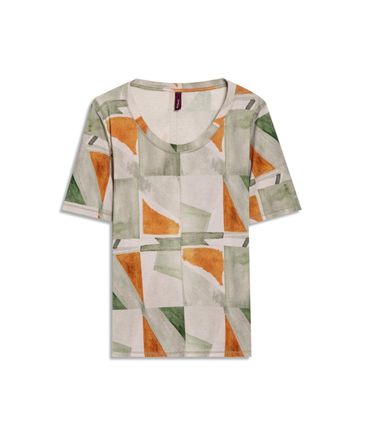 Blusa Siena Estampa Mosaico Lb Verde Army