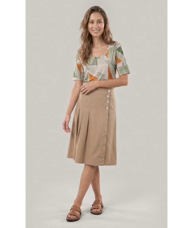 Blusa Siena Estampa Mosaico Lb Verde Army