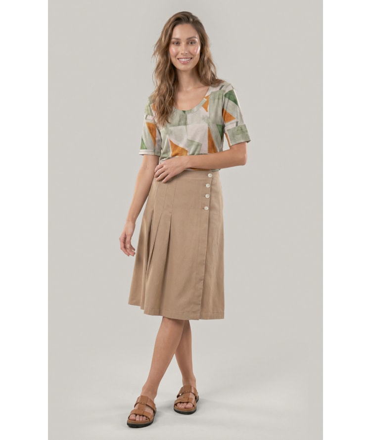 Blusa Siena Estampa Mosaico Lb Verde Army