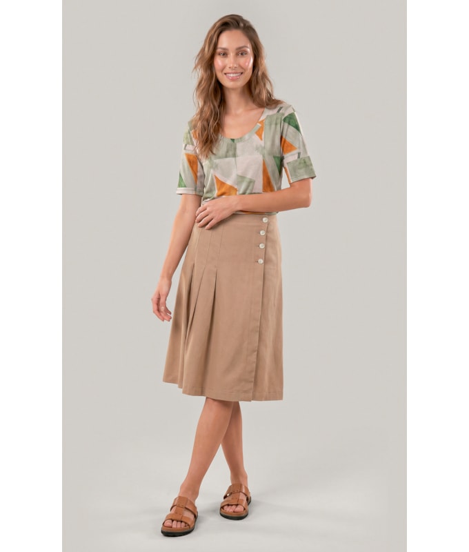 Blusa Siena Estampa Mosaico Verde Army