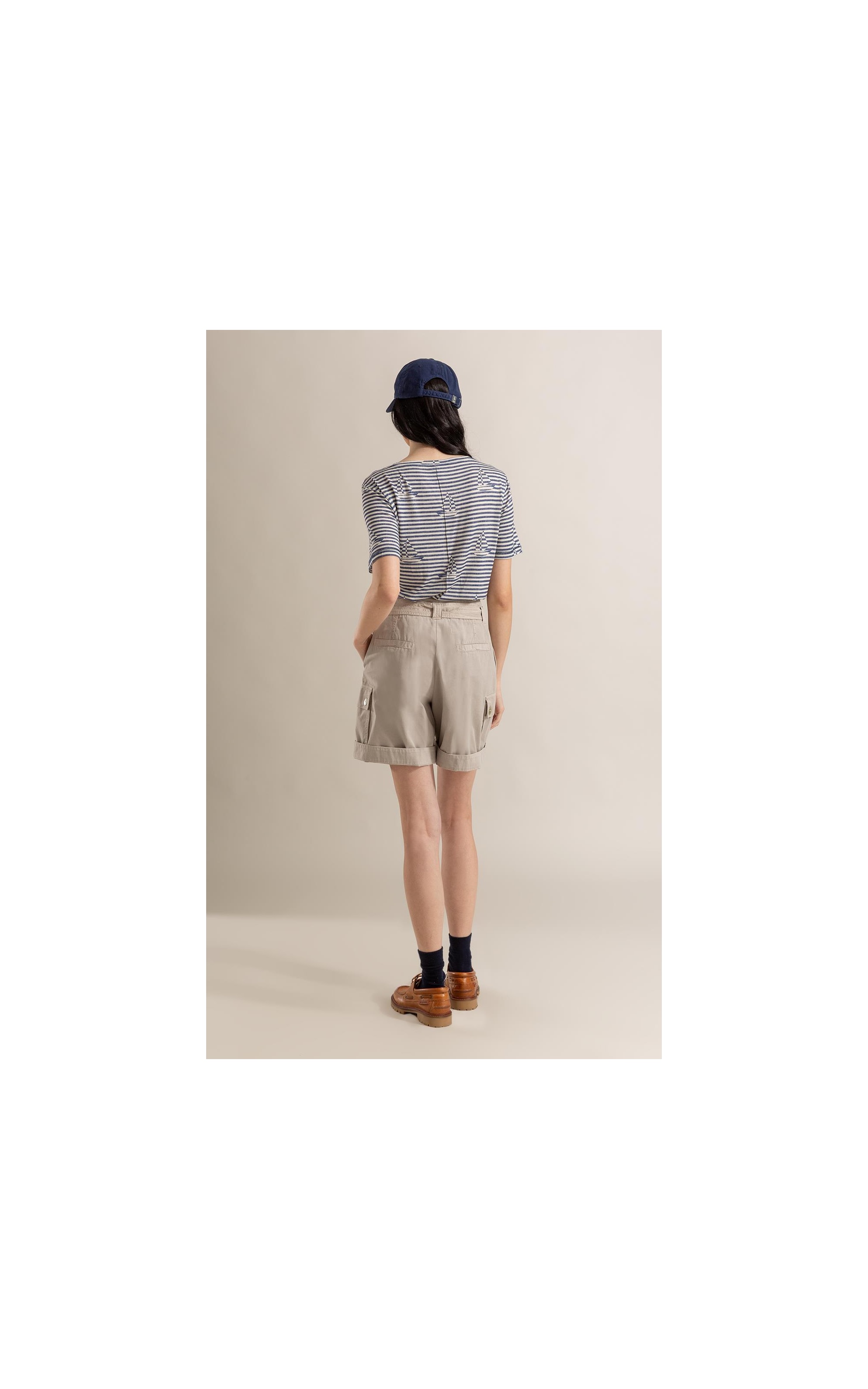 Blusa Siena Estampa Sailer Stripes Lb Marinho
