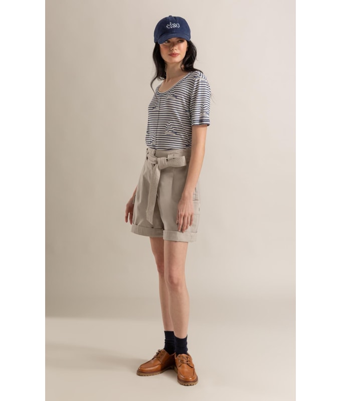 Blusa Siena Estampa Sailer Stripes Lb Marinho