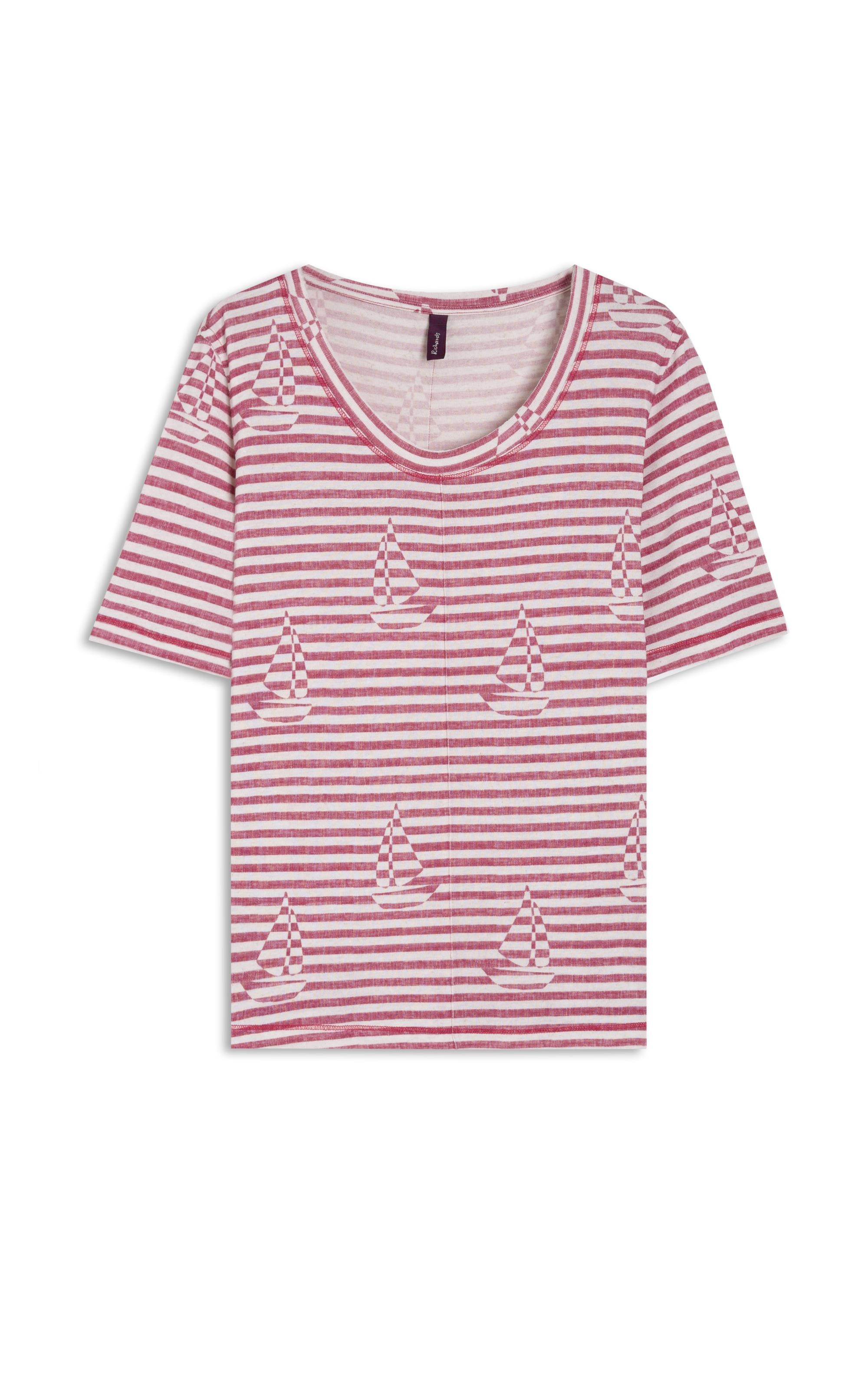 Blusa Siena Estampa Sailer Stripes Lb Vermelho