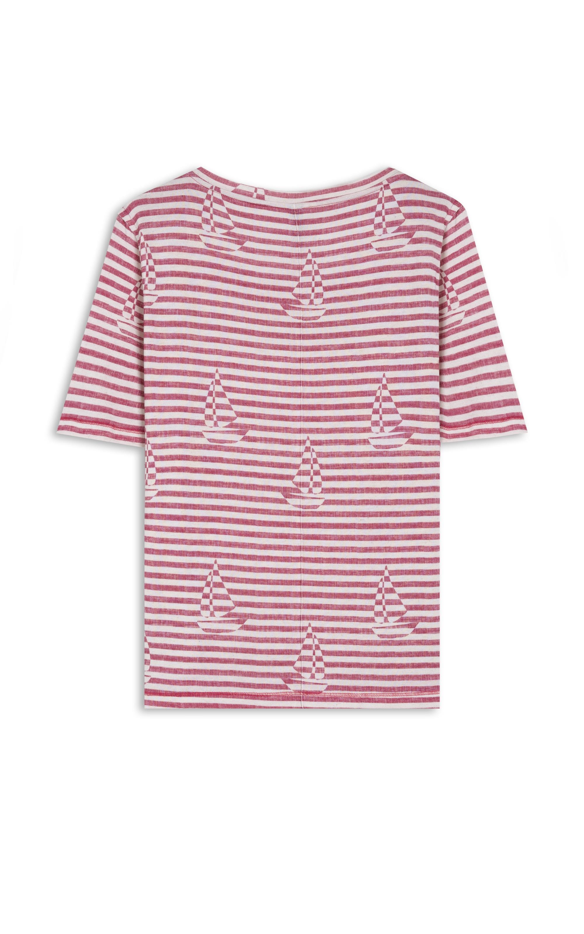 Blusa Siena Estampa Sailer Stripes Lb Vermelho