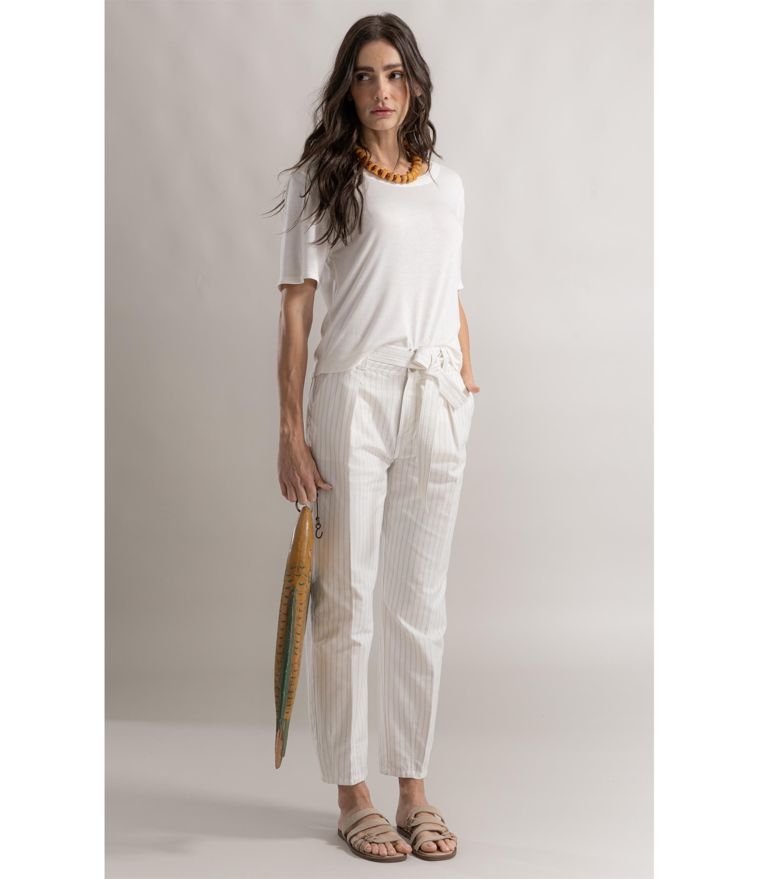 Blusa Siena Stripes Boat Branco