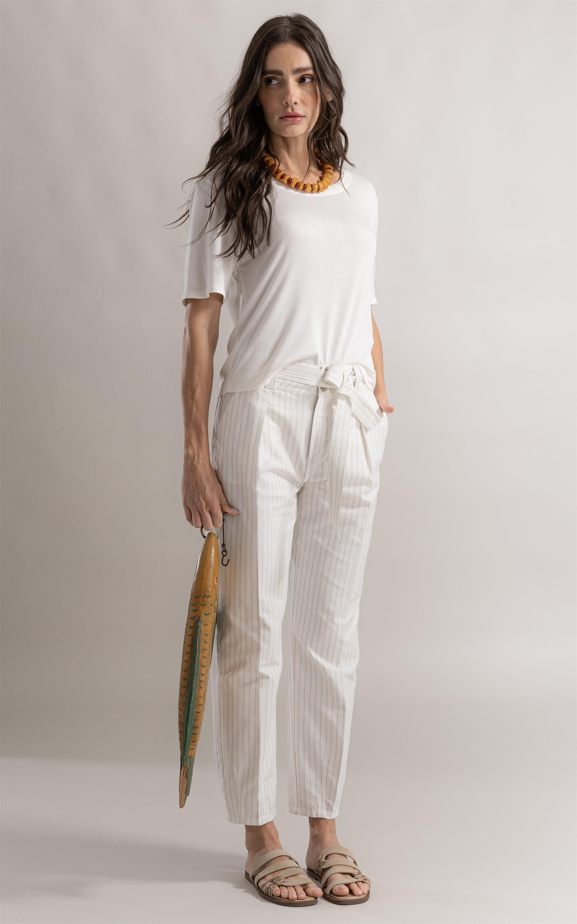 Blusa Siena Stripes Boat Branco
