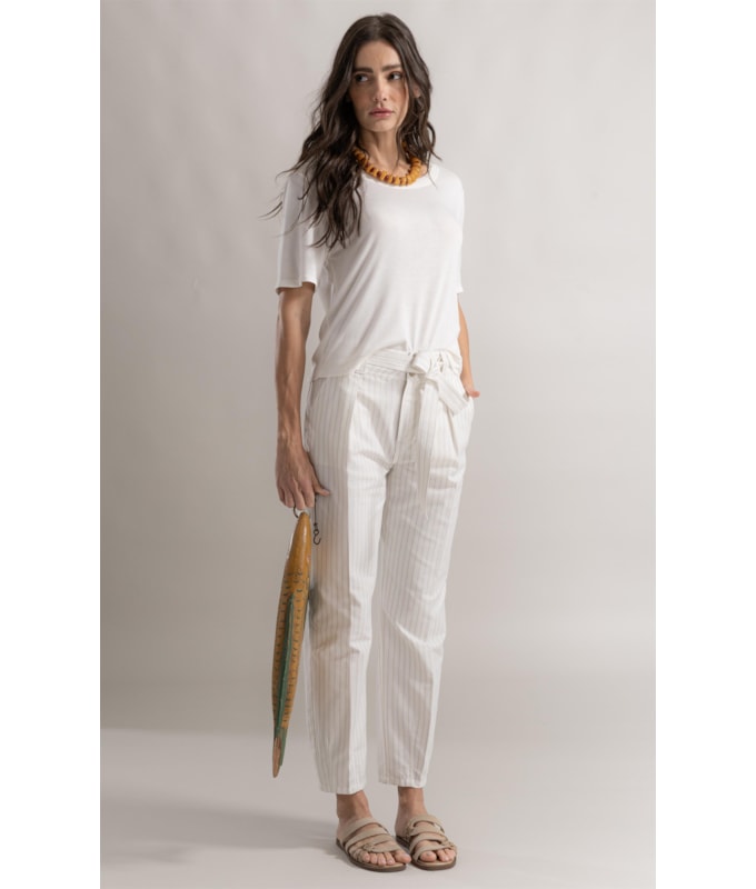 Blusa Siena Stripes Boat Branco