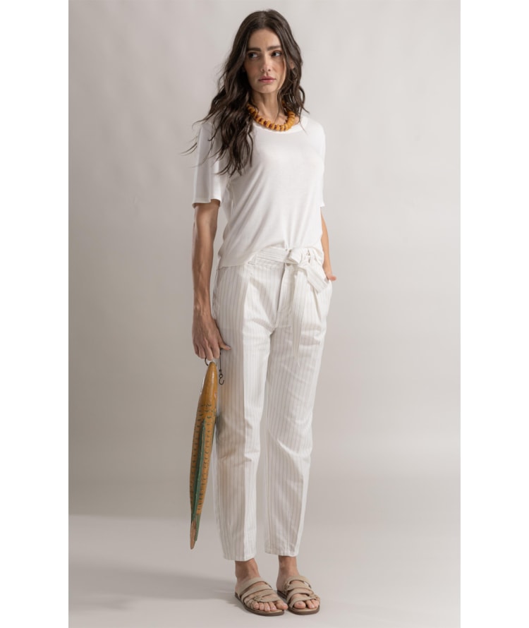 Blusa Siena Stripes Boat Branco