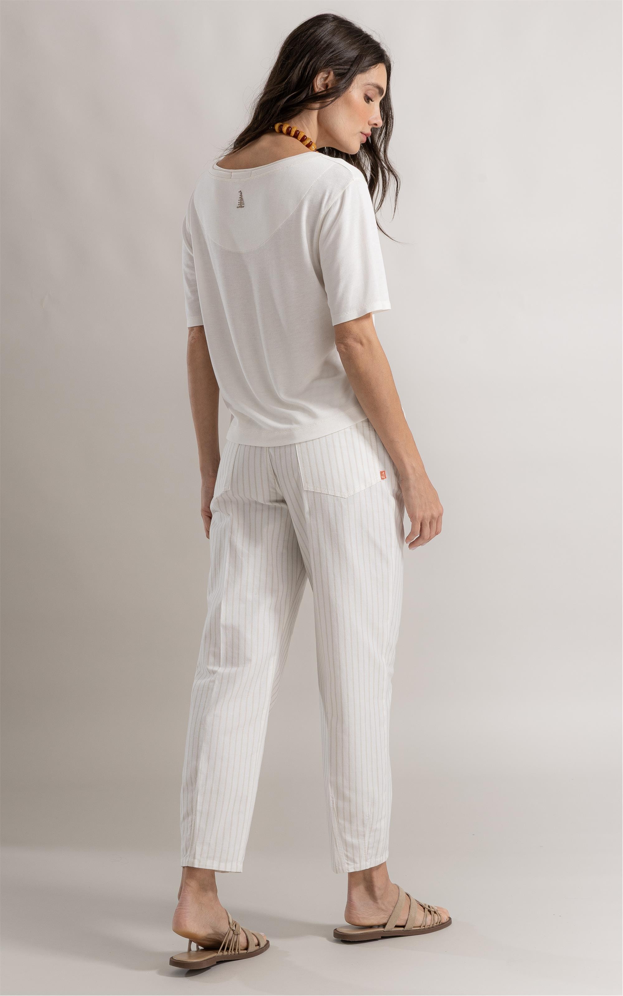 Blusa Siena Stripes Boat Branco