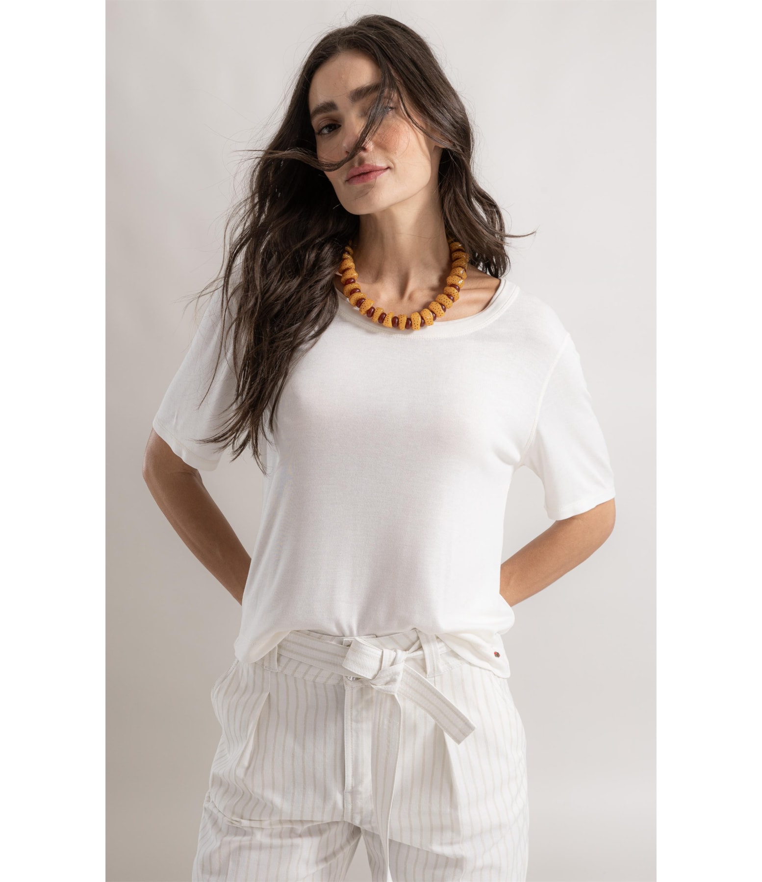 Blusa Siena Stripes Boat Branco