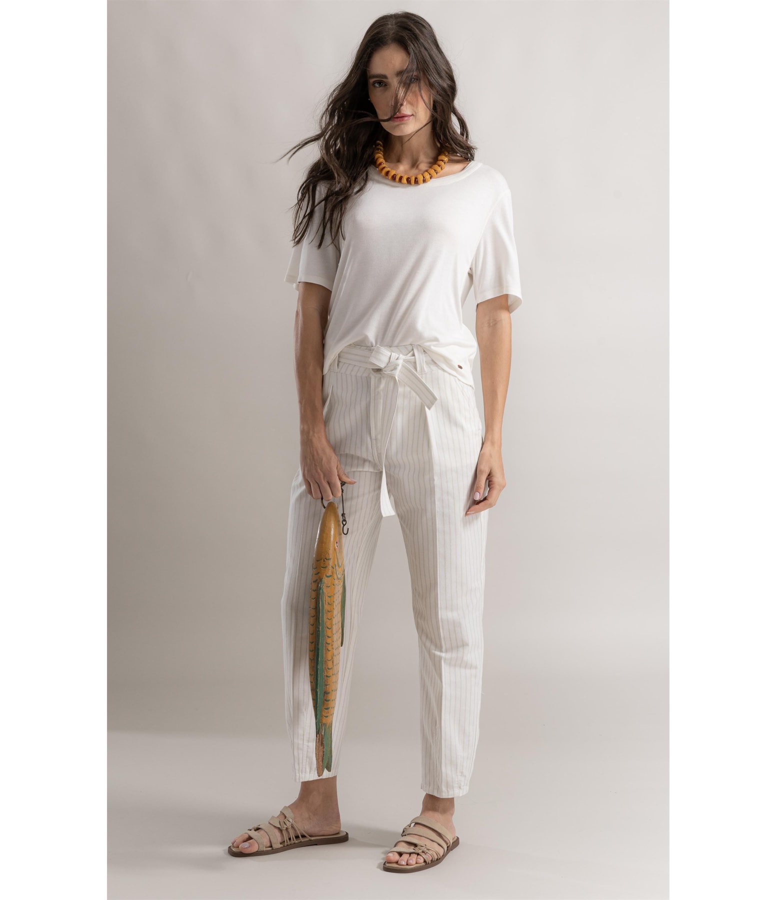 Blusa Siena Stripes Boat Branco
