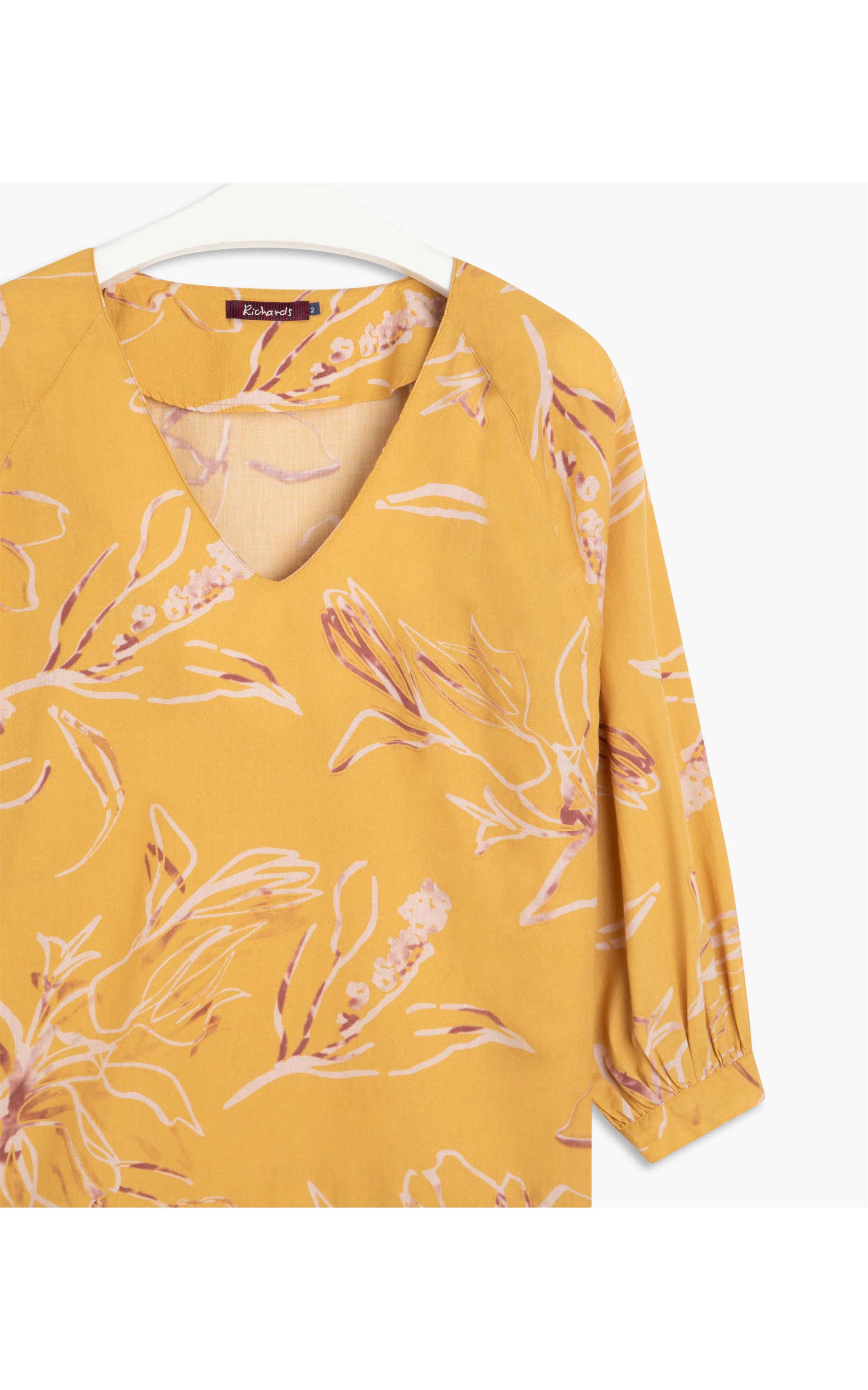 Blusa Susan Batik Flower Voi Mostarda
