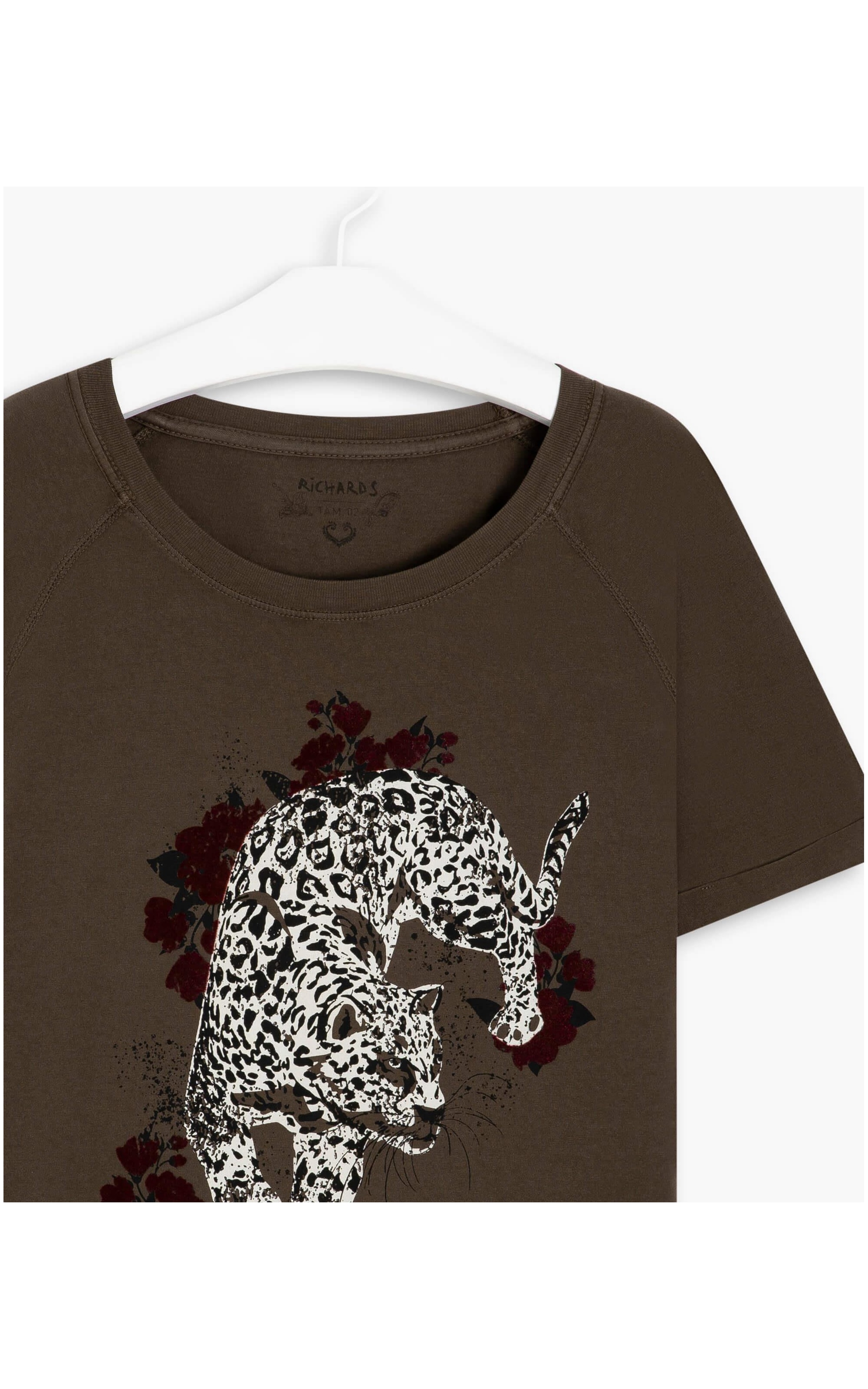 Blusa Vega Onça Flores Gd Tabaco