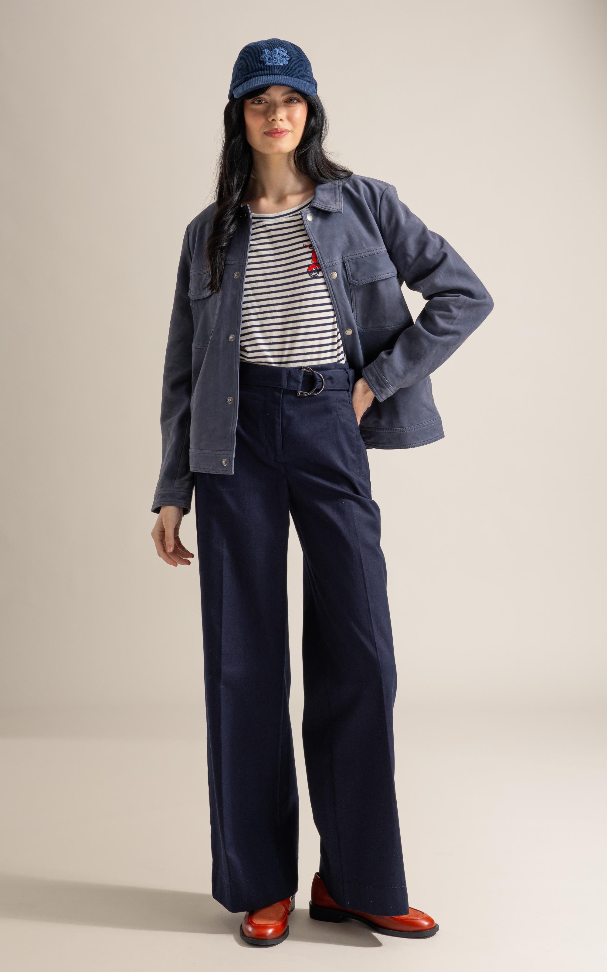 Blusa Vera Capri Listrada Mc Dark Navy