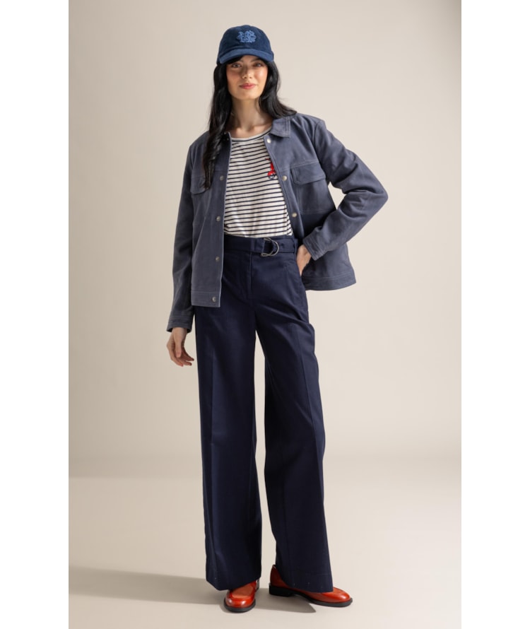 Blusa Vera Capri Listrada Mc Dark Navy