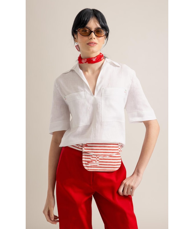 Blusa Verona Puro Linho Branco
