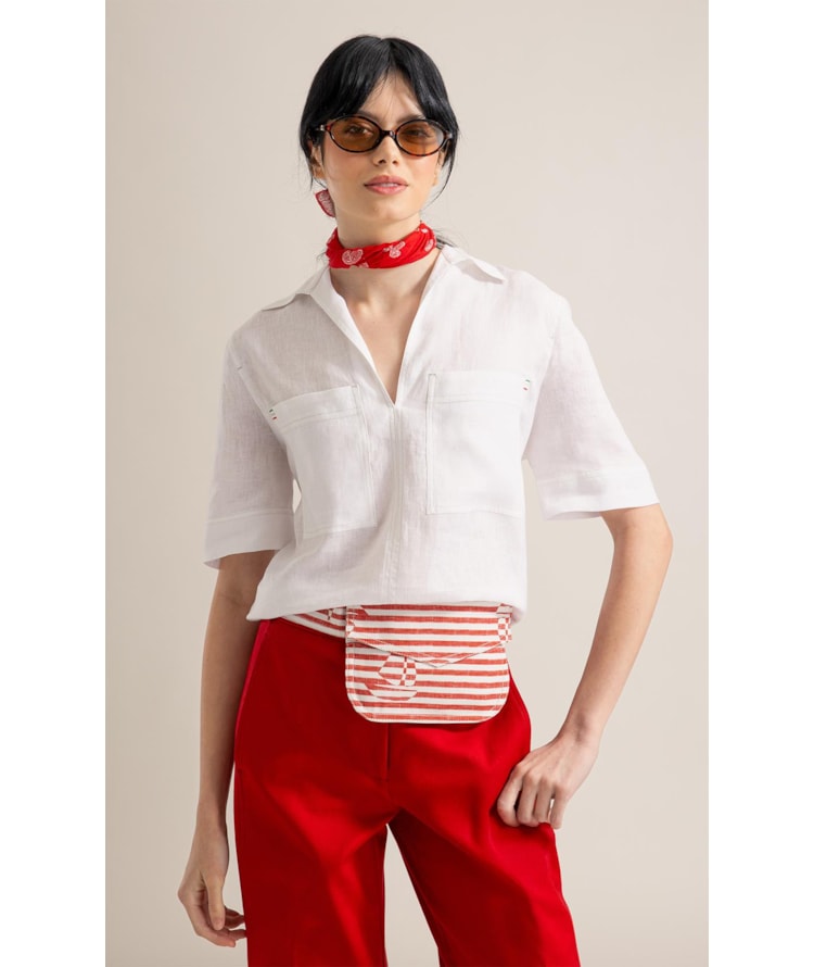 Blusa Verona Puro Linho Branco