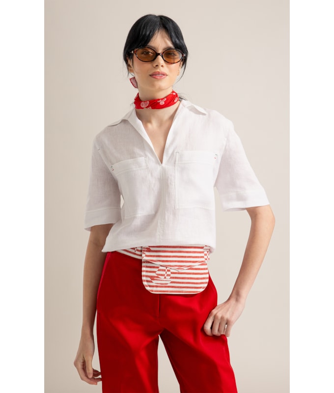 Blusa Verona Puro Linho Branco