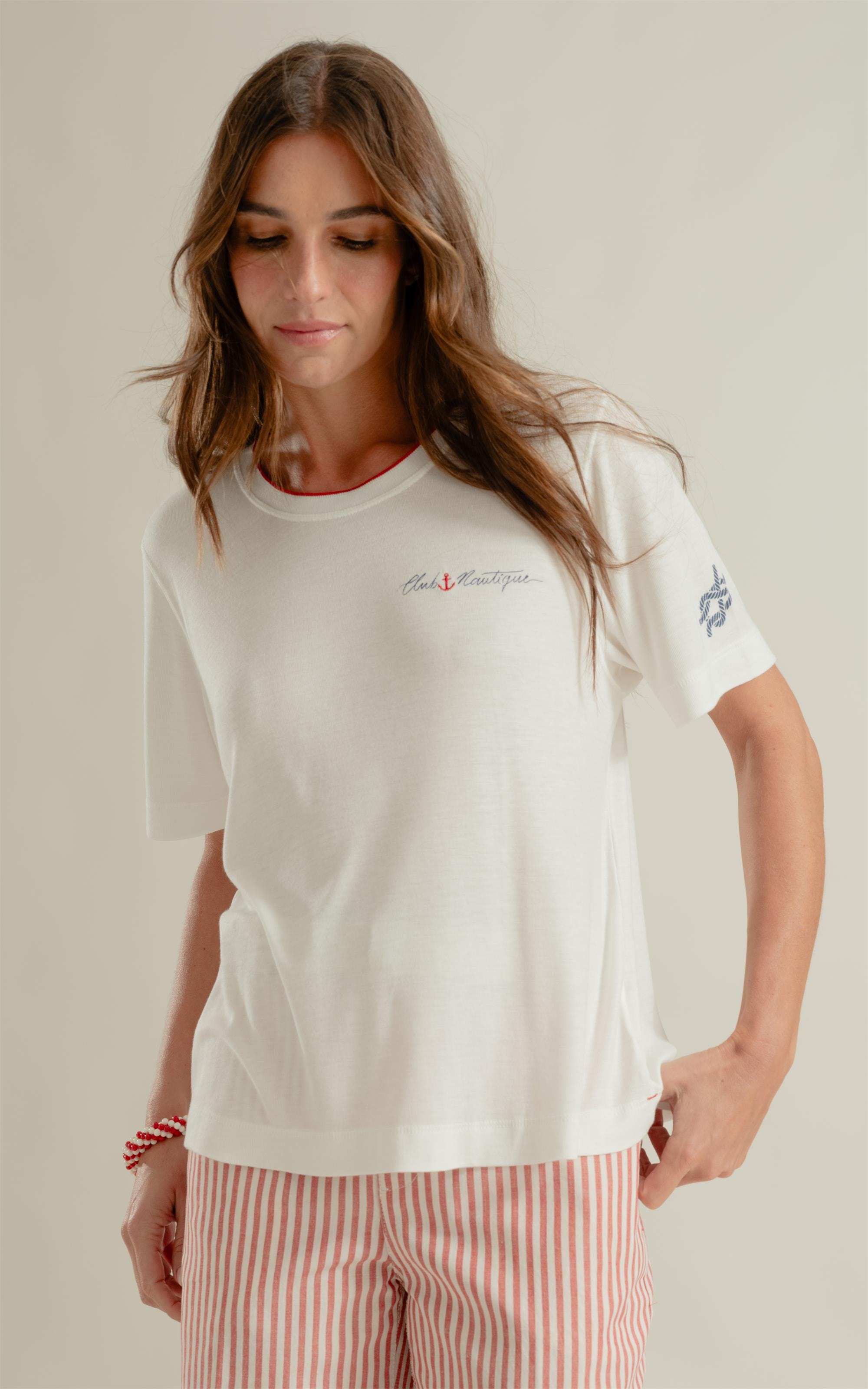 Blusa Vivienne Club Nautique Off White