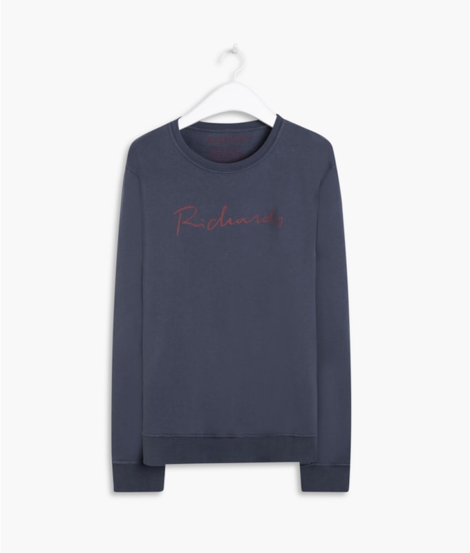 Blusão Ml Richards Manuscrito Azul Pervante