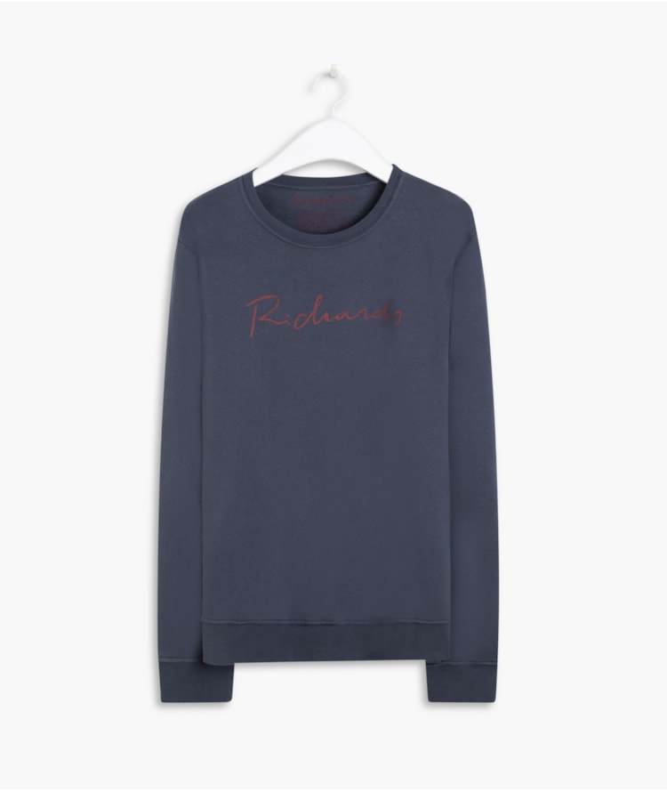 Blusão Ml Richards Manuscrito Azul Pervante