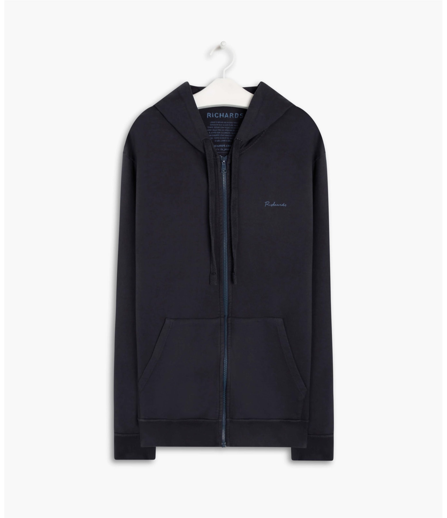 Blusão Moletom 2 Cabos Capuz Dark Navy