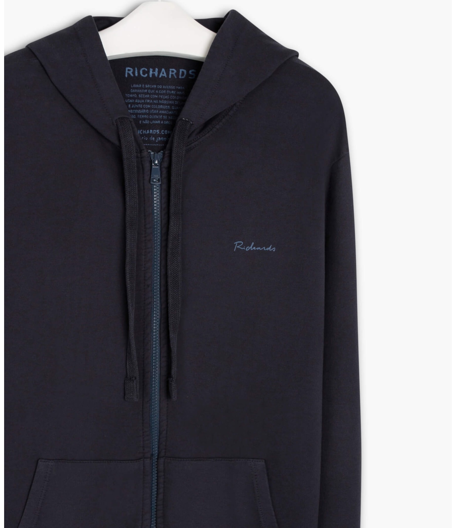 Blusão Moletom 2 Cabos Capuz Dark Navy