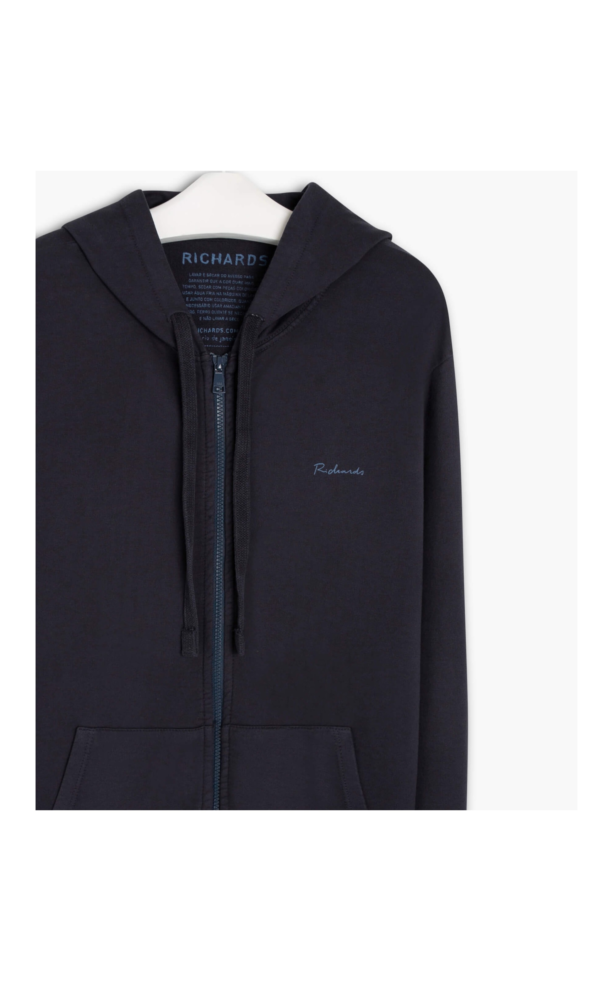 Blusão Moletom 2 Cabos Capuz Dark Navy