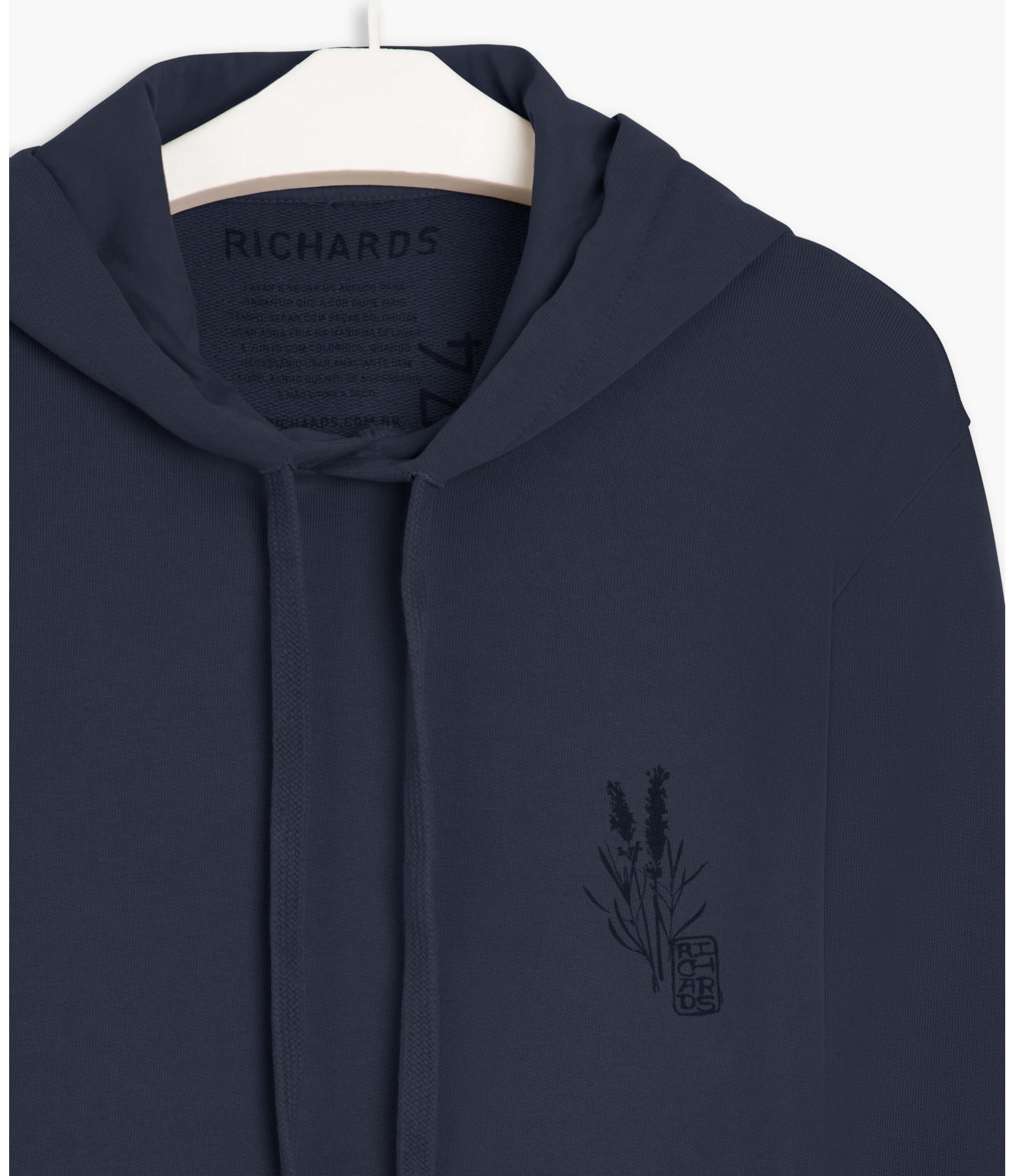 Blusao Moletom Capuz Lavanda Dark Navy