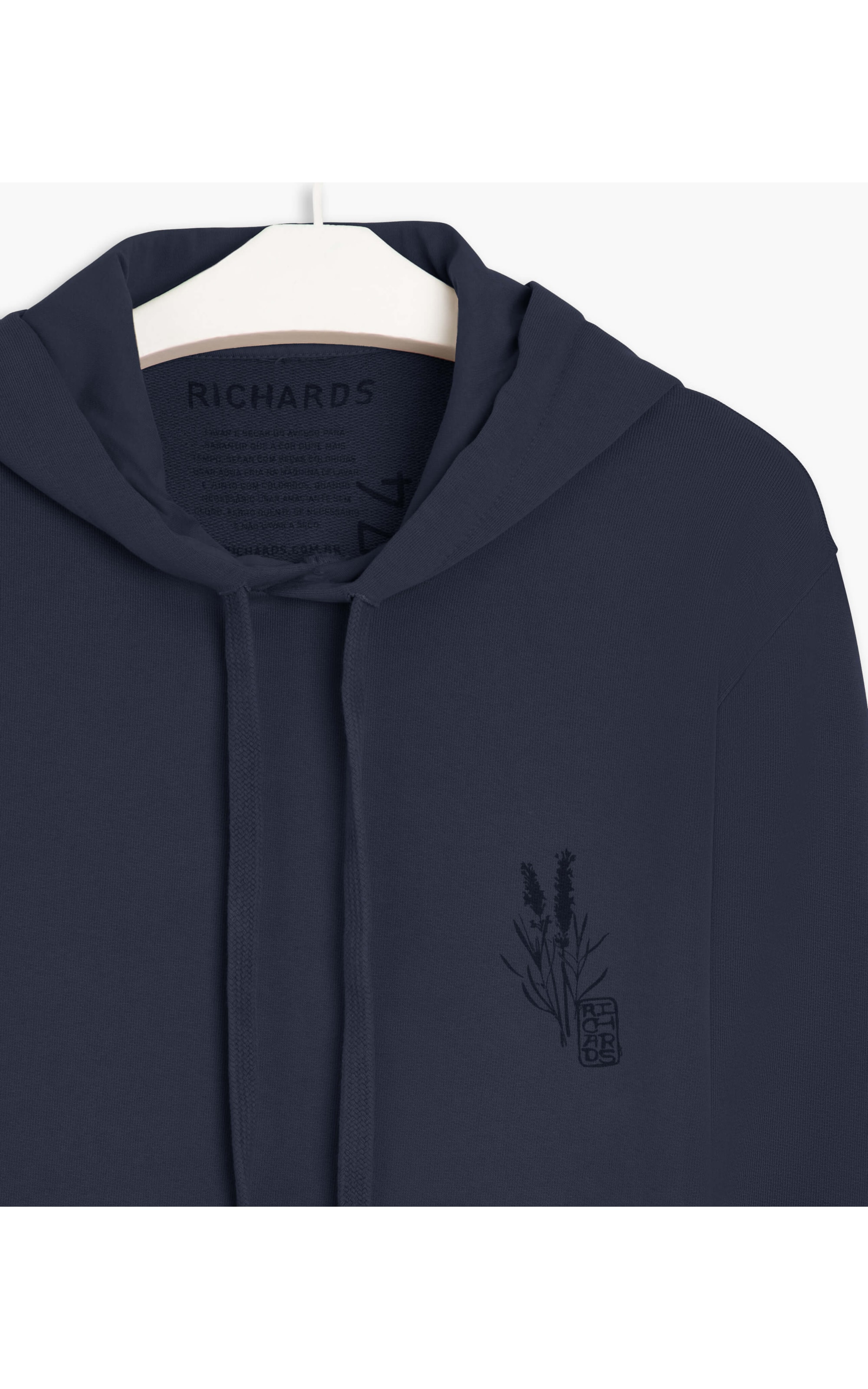 Blusao Moletom Capuz Lavanda Dark Navy