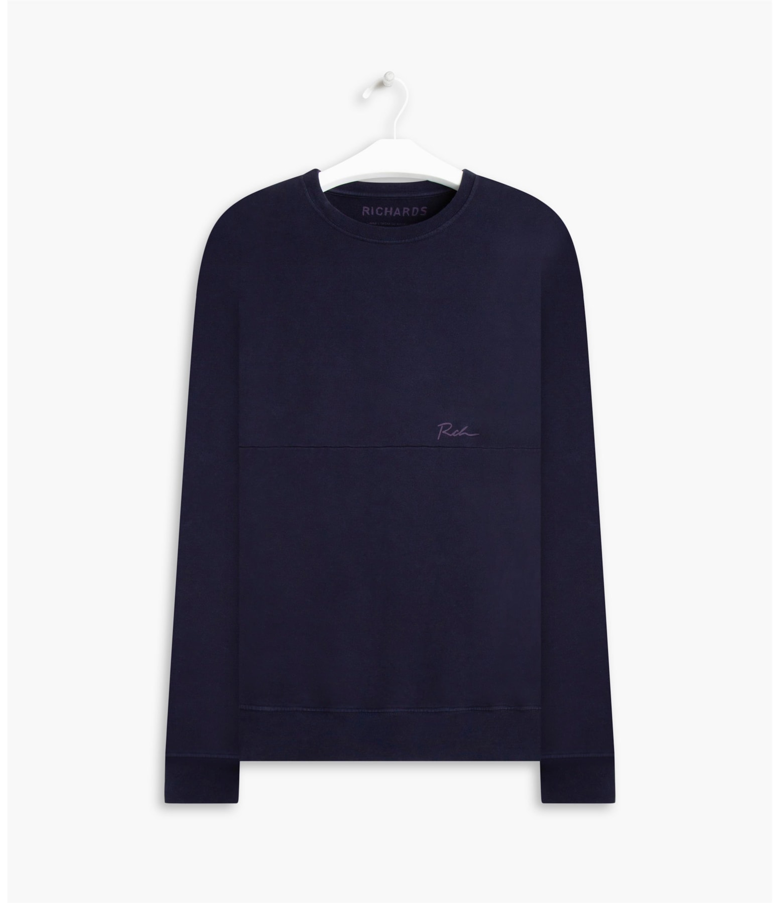 Blusão Moletom Felpa Recorte Dark Navy