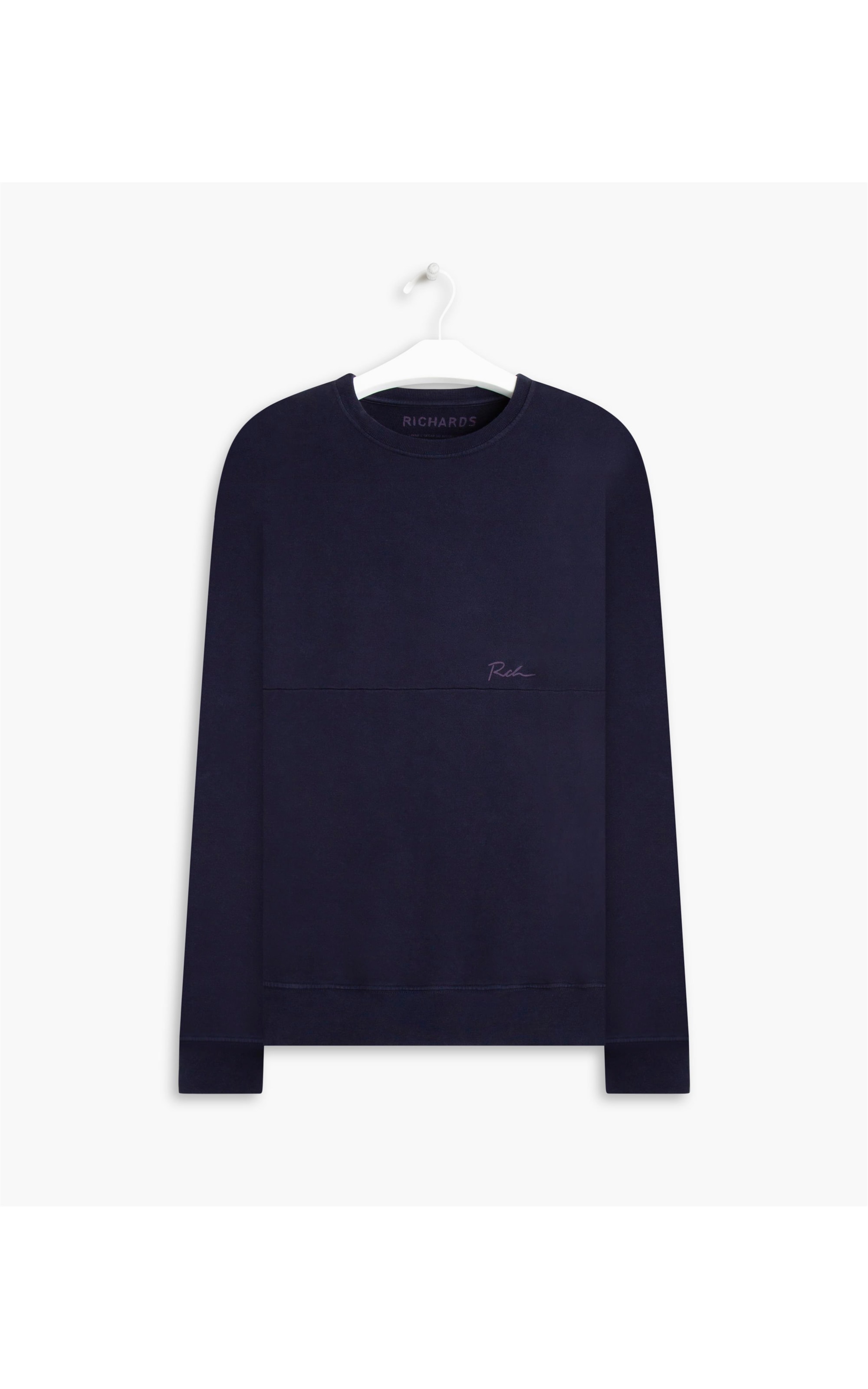 Blusão Moletom Felpa Recorte Dark Navy