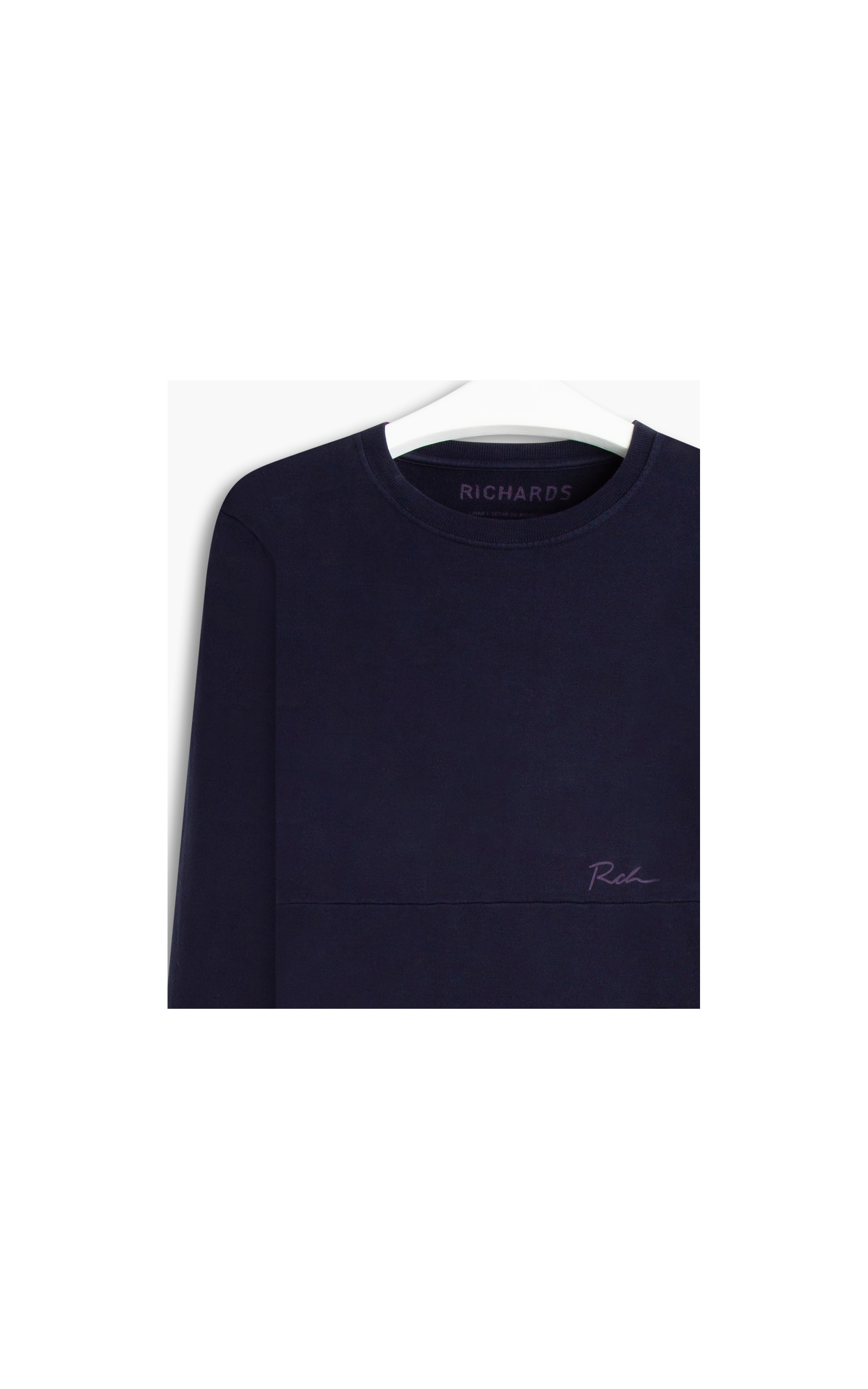 Blusão Moletom Felpa Recorte Dark Navy