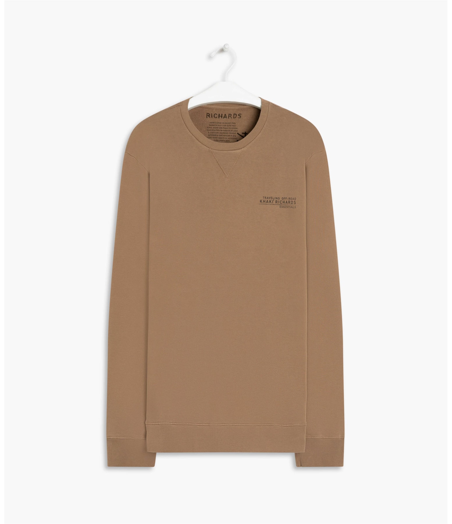 Blusao Moletom Khaki Essentials Caramelo