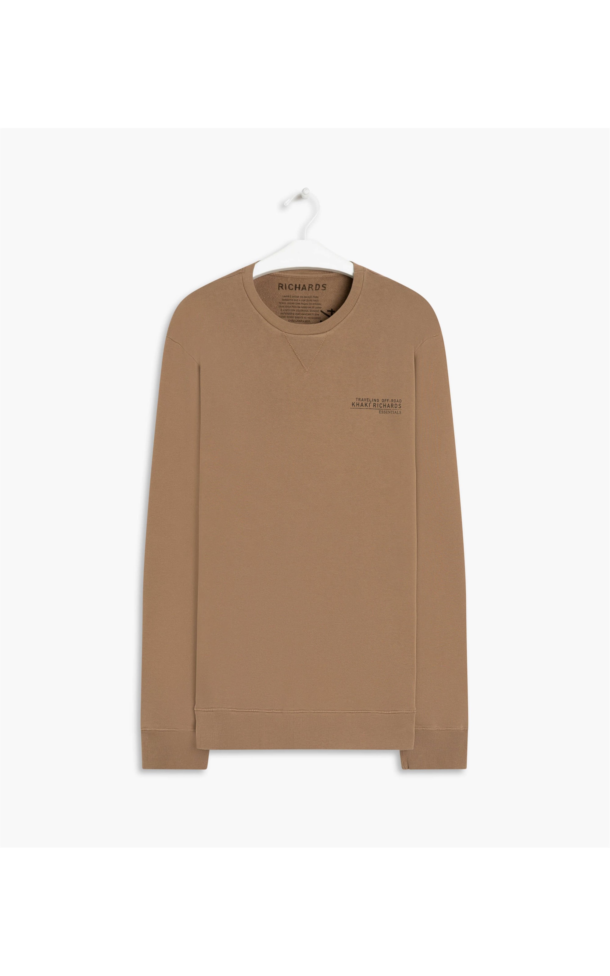 Blusao Moletom Khaki Essentials Caramelo