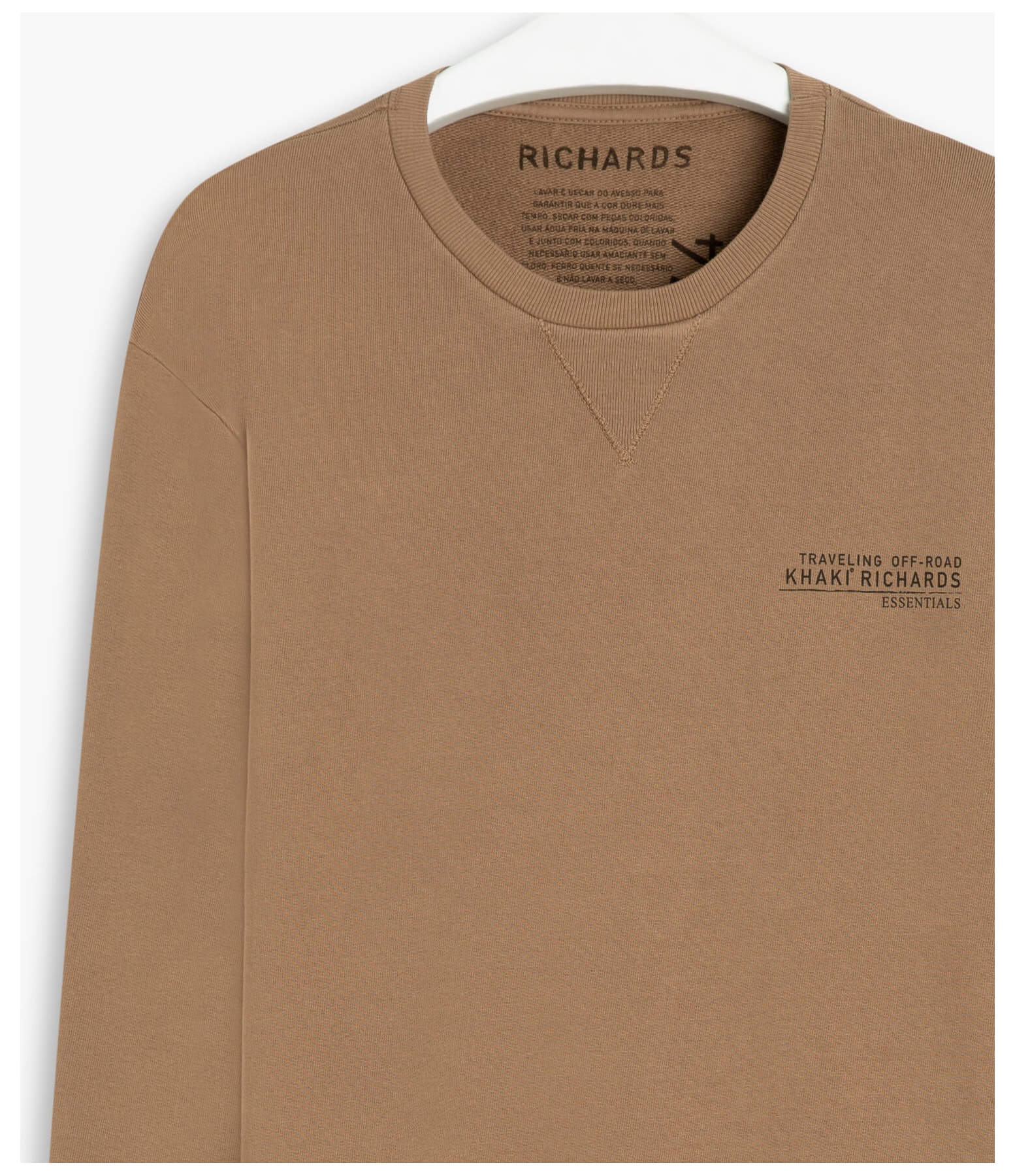Blusao Moletom Khaki Essentials Caramelo